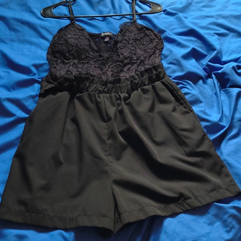 Justify Black Cozy Pajama Set